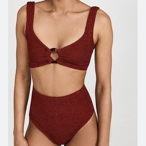 Hunza G Nadine Chestnut Bikini Set EUC